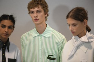 Backstage at Lacoste RTW Spring 2020