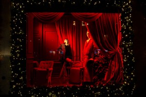 The window display at Saks.