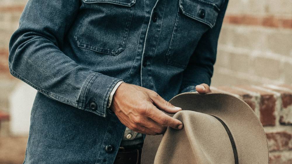 A look from the Taylor Stitch, Stetson capsule.
