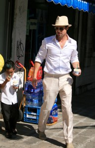 Brad Pitt and Maddox Jolie-Pitt, 2008