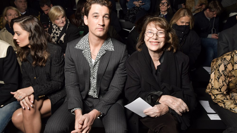 Miles Teller and Jane Birkin.