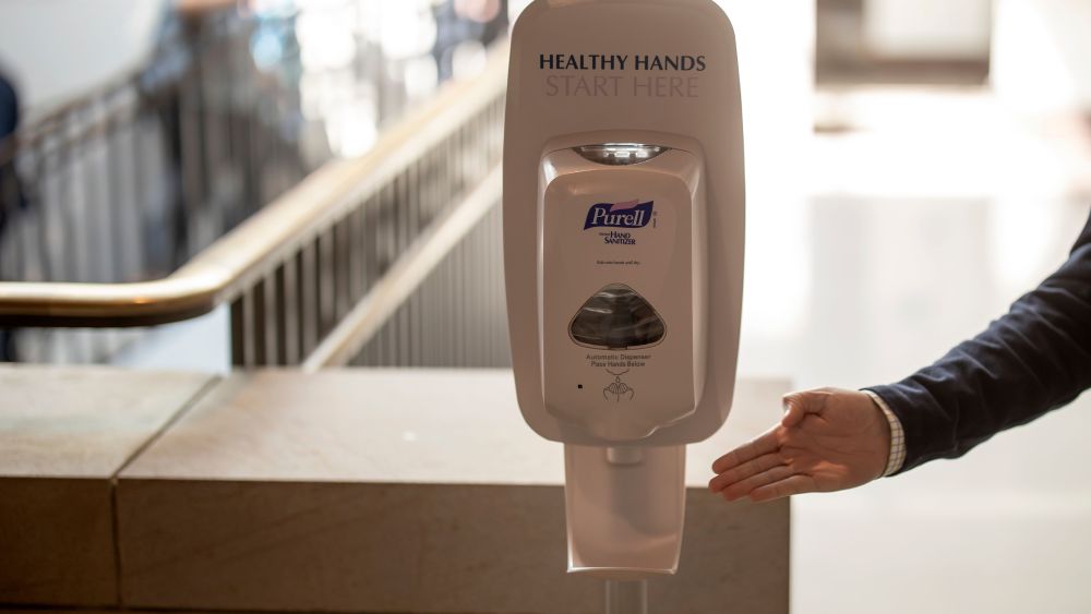 One of many hand sanitizer stations around the US Capitol as the administration continues its response to the COVID-19 coronavirus outbreak in Washington, DC, USA, 04 March 2020. Congressional negotiators have agreed to an emergency funding bill of an estimated eight billion US dollars to combat the coronavirus.US response to the COVID-19 coronavirus outbreak, Washington, USA - 04 Mar 2020