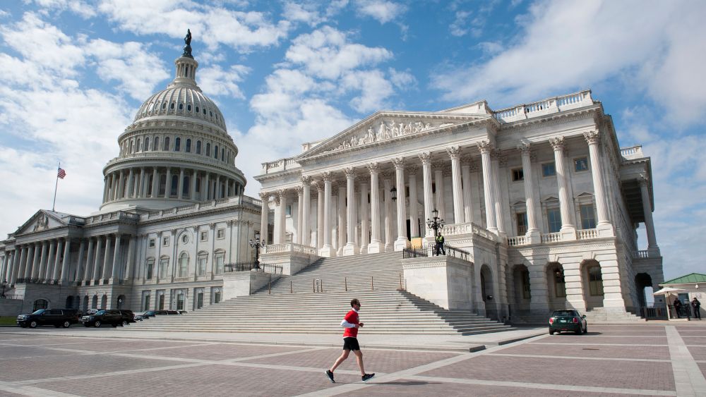 Empty US Capitol during Coronavirus Outbreak