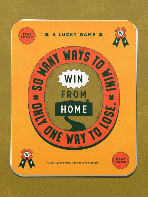 Lucky Brand’s “Win From Home” campaign presents daily quarantine-themed challenges with prizes that benefit users and essential workers.