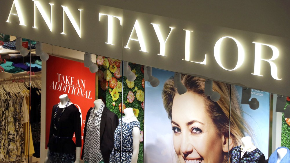 FILE - This March 5, 2013 file photo shows an Ann Taylor store in Mount Lebanon, Pa. The Ascena Retail Group is buying the owner of Ann Taylor and Loft stores in a cash-and-stock deal valued at about $2.16 billion. Ascena's brands include Lane Bryant, Dress Barn and Cacique. (AP Photo/Gene J. Puskar)