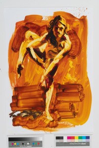 Eric Fischl. Untitled, 2020. Oil on photo paper 30 x 20 inches Courtesy of the artist.