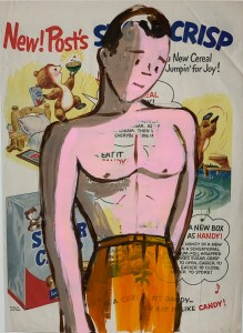 David Salle. Untitled, 2018. Flashe on archival digital print on paper 14 x 10 1⁄4 inches. Courtesy of the artist.
