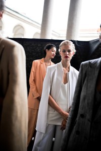 Backstage at Max Mara RTW Spring 2021