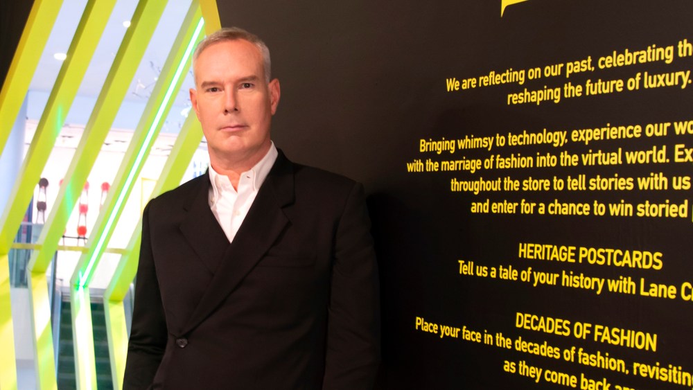 Andrew Keith in the atrium of the Lane Crawford IFC flagship store, Hong Kong, during the 170th anniversary celebrations.