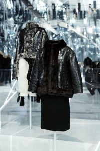 A repurposed jacket by John Galliano for Martin Margiela and Yves Saint Laurent’s “Chicago” jacket for Dior.