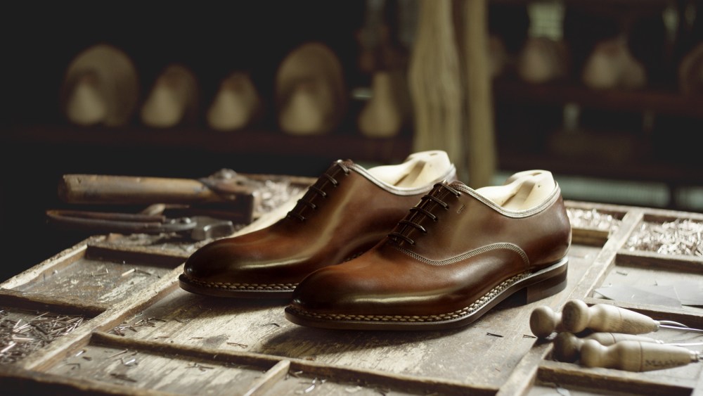 A pair of Tramezza men's shoes by Salvatore Ferragamo.