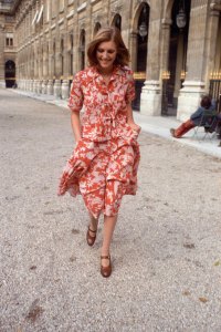 Red and pink floral dress from Kenzo's Spring 1974 RTW collection.