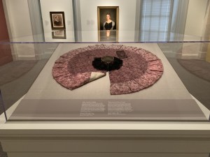Mary Todd Lincoln's Capelet, maker: Elizabeth Keckley, c. 1861. Lace netting, taffeta. National First Ladies' Library.