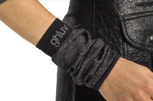 Ghluv is a wristlet accessory treated with an antimicrobial technology that could be easily pulled down, serving as an effective hand protector when needed.