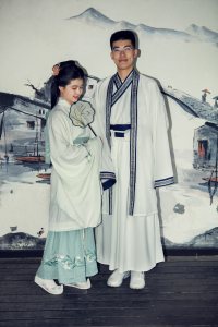 Attendees at the Xitang Hanfu Festival in China.