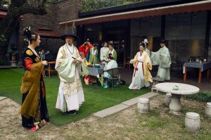 Attendees at a Hanfu gathering in Shanghai.