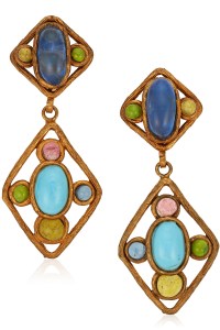Gripoix Glass Pendant Earrings