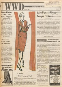 Drawings by Kenneth Paul Block in the February 16, 1971 issue of WWD.