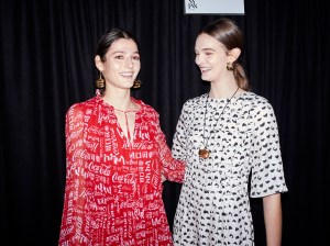 Backstage at Jason Wu RTW Fall 2021.