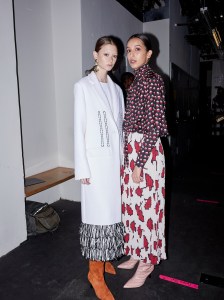 Backstage at Jason Wu RTW Fall 2021.