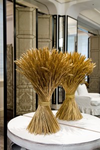 A golden wheatsheaf in Chanel's renovated haute couture salon in Paris.