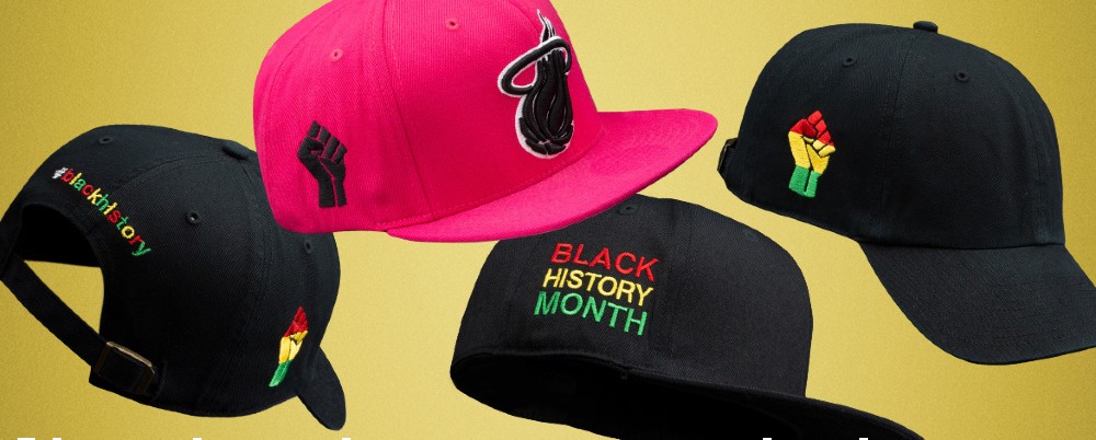 Lids will embroider custom designs in honor of Black History Month
