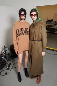 Backstage at Max Mara RTW Fall 2021