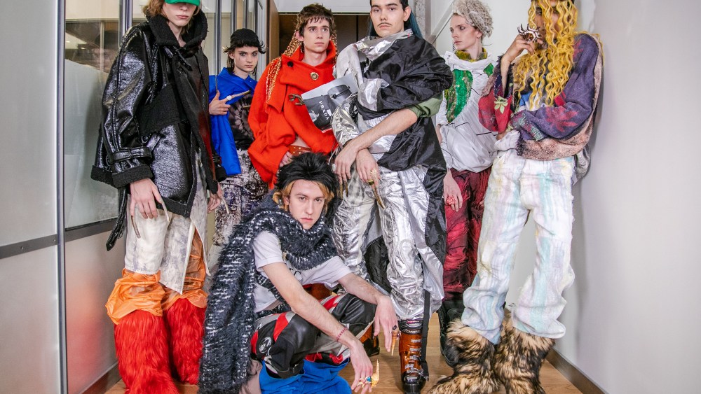 Looks from menswear designer Chiang Meng Che.