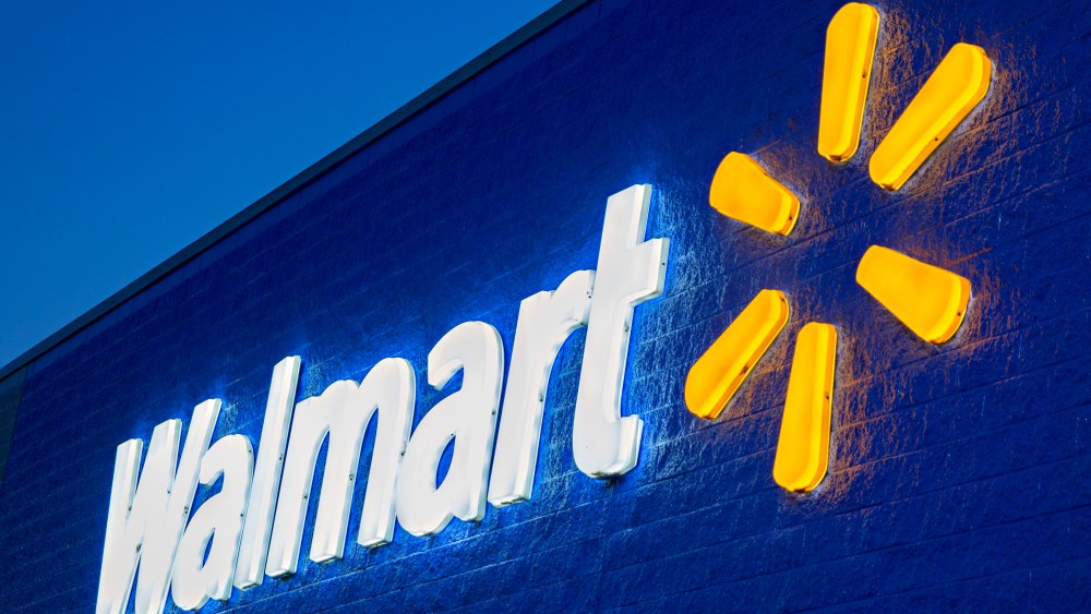 Walmart store at night