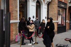 Cartier in London as the shops re-open.