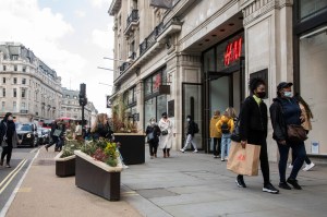 H&M in London as the shops re-open.