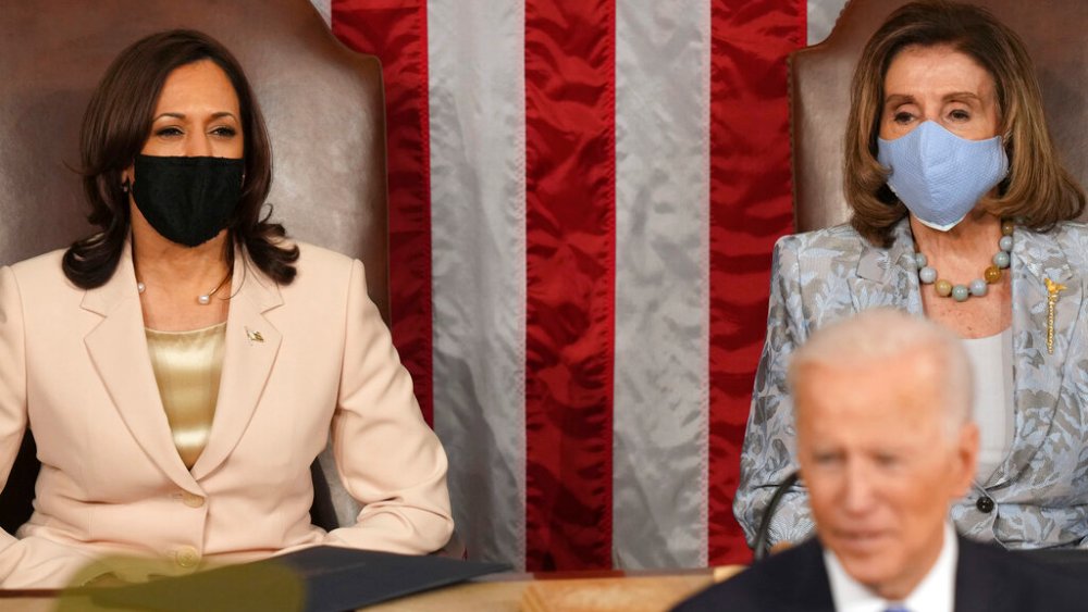 Biden 100 Days Congress Vice President Kamala Harris wearing Prabal Gurung