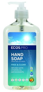ECOS PRO Free and Clear Hand Soap, fragrance free hand soap, unscented