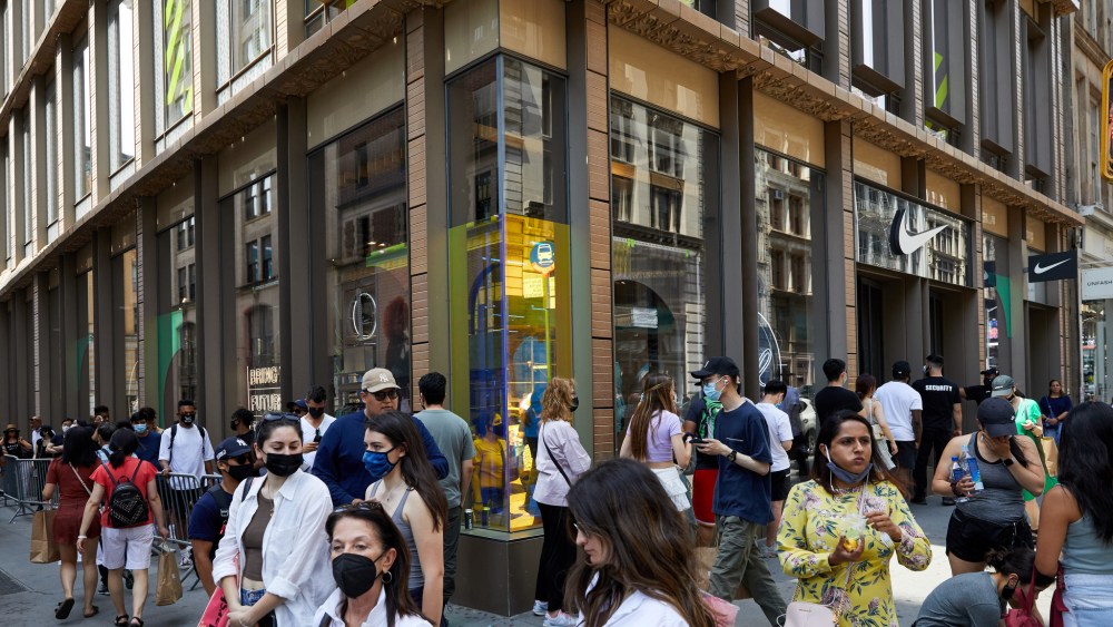 Shoppers return to the streets of New York.