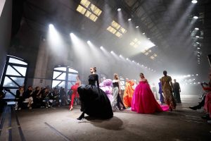 SYDNEY, AUSTRALIA - JUNE 02: Models walk the runway during the Yousef Akbar show during Afterpay Australian Fashion Week 2021 Resort '22 Collections at Carriageworks on June 02, 2021 in Sydney, Australia. (Photo by Mark Nolan/Getty Images)