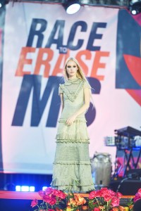 Model walks the runway for Alice + Olivia