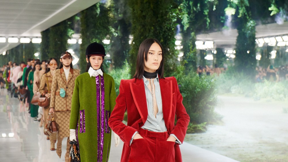 Looks from the Gucci Aria show, with 13 new looks added to the 100th-anniversary collection.