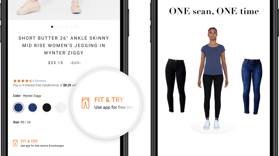 3DLook recently launched the YourFit virtual try-on platform, seen here.