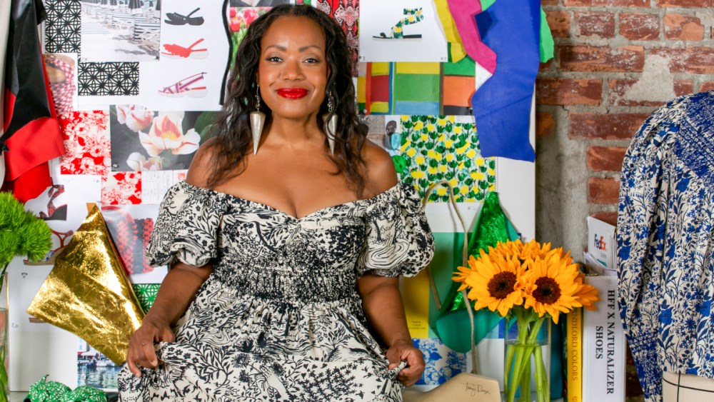 Designer Tracy Reese's Hope For Flowers brand collaborated with Naturalizer on a sustainable spring 2022 footwear line.