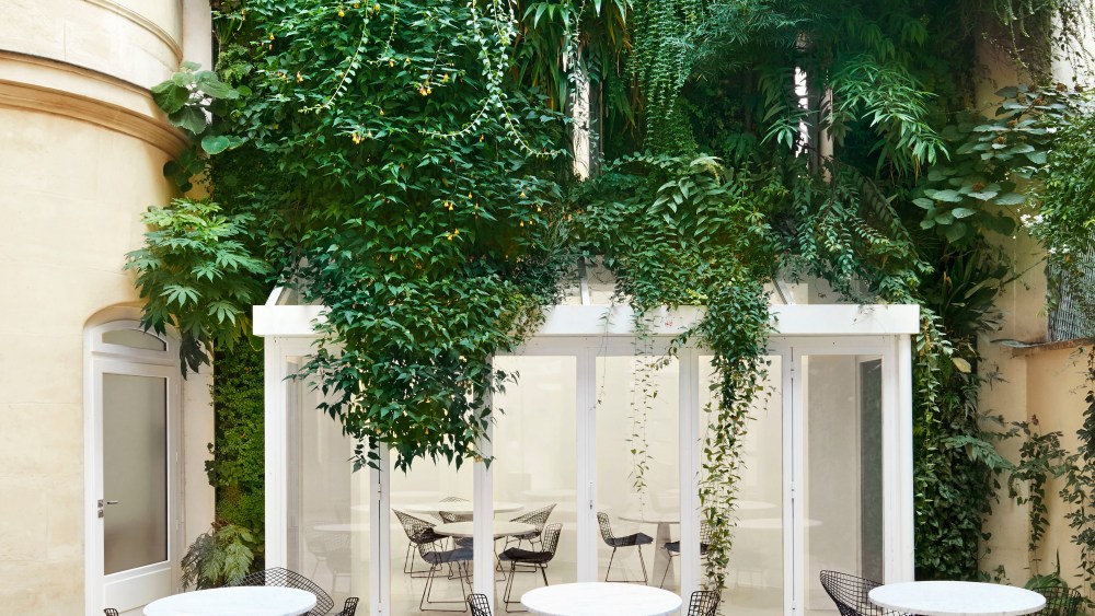 The new courtyard of Cafe da Rosa