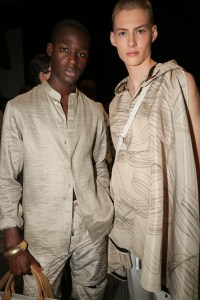 Backstage at Emporio Armani RTW Spring 2022