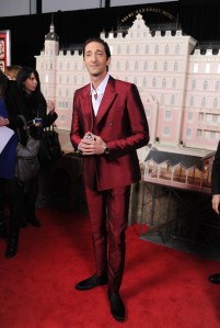 Adrien Brody attends the premiere of "The Grand Budapest Hotel", 2014 in New York.