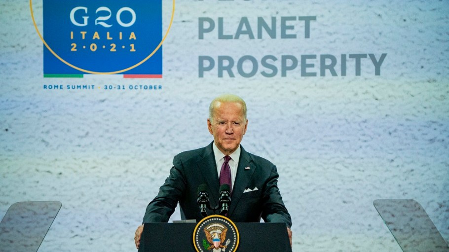 President Biden, speaking at the Global Summit on Supply Chain Resilience, announcing new steps to alleviate delays and backlogs of goods.