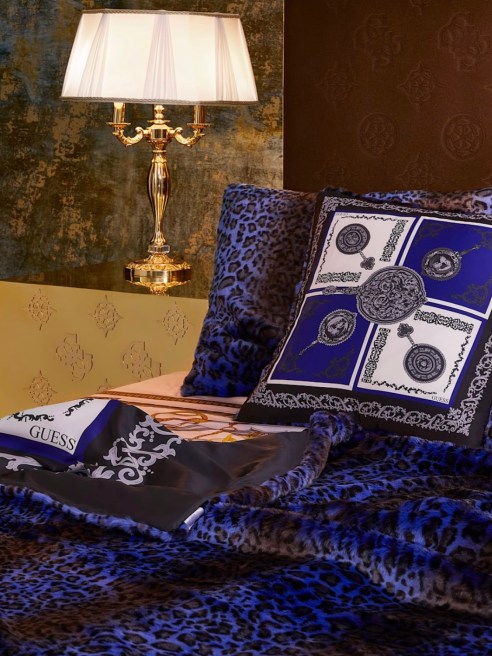 Guess steps into the home category with faux-fur blankets and cushions that exude a luxurious look and feel.