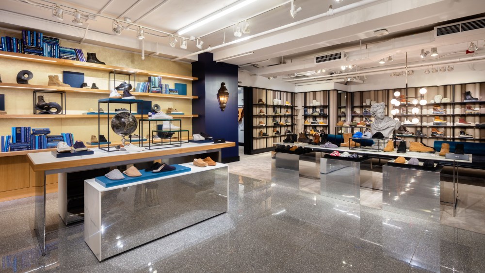 A look at the men's shoe floor at the New York flagship.