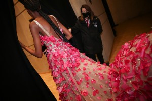Backstage at Elie Saab Couture Spring 2022