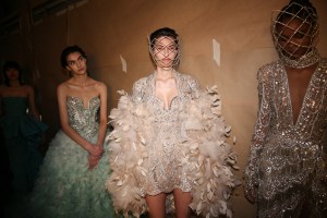 Backstage at Elie Saab Couture Spring 2022
