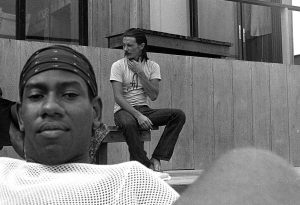Women's Wear Daily Columnist Andre Leon Talley and friends on Fire Island in 1976