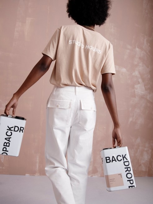 Madewell collaborated with paint company Backdrop on a neutral-toned capsule collection consisting of painters’ essentials.