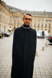 Street style at Paris Haute Couture Week Spring 2022.